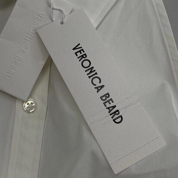 NEW VERONICA BEARD Regina Sleeveless Button Down Top • Size 6 • White - Picture 11 of 11
